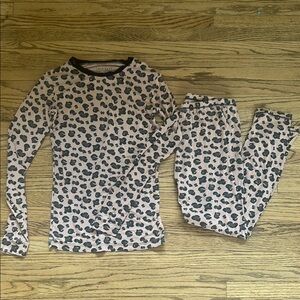 Kickee Pants Leopard Print PJs, size 14